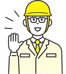 OKサインをする建設作業着の男性のイメージ